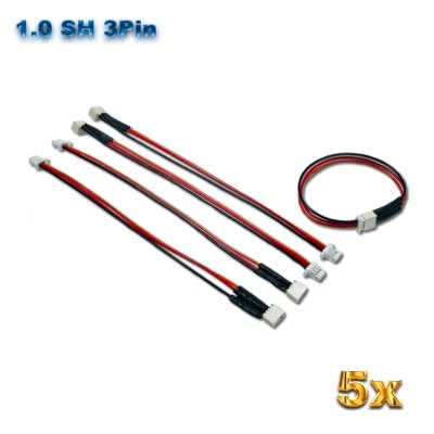 5x 15cm JST-SH 1.0 SH 3Pin Micro Servo Verlängerung Kabel Stecker GR-12SH+ HoTT - Bild 1 von 4