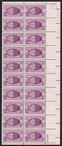 Scott #1112 TransAtlantic Cable Plate Block of 20 Stamps - MNH P#26078 PC#7 - Picture 1 of 2