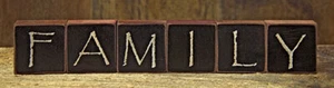 Home Decorazione 6/Set, blocchi ""Famiglia - Foto 1 di 1