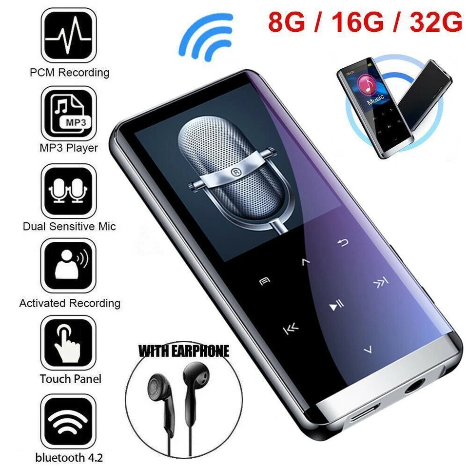 Bluetooth MP3 Player MP4 Media FM Radio Recorder HIFI Sport Music Speakers US - Image 1 of 4