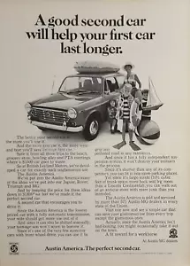 1968 Austin American MG Original Automobile Car Print Ad Boy Boat Scuba - Picture 1 of 1