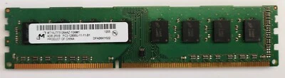 Micron 4GB 2Rx8 PC3-12800U 1600Mhz DDR3 RAM Memory MT16JTF51264AZ-1G6M1 - Image 1 of 2