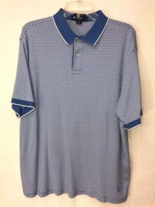 Cremieux Men's Supima Cotton Polo Shirt, Blue Stripe, Large - Picture 1 of 3