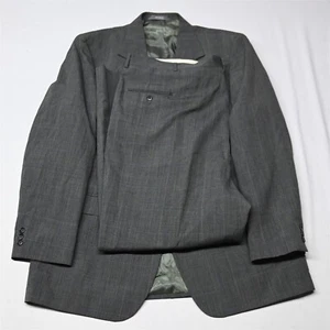 De Colección Haggar 46L Gris Micro Cuadros Hecho en EE. UU. Para Hombres Abrigo Chaqueta Pantalones Traje - Imagen 1 de 12