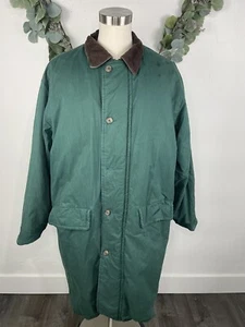 Vintage 90s Eddie Bauer Chore Barn Coat XL Nylon Insulated Wool Down Zip Liner - Picture 1 of 12