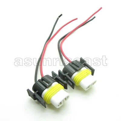 2 x H11 High Temperature Car LED Xenon Fog Light Male Connector Ceramic Plug - Image 1 of 3