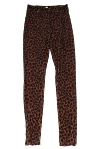 The Attico Mujer Guepardo Leggings Pantalones IT42 Dorado Negro Animal Estampado Cremallera Pierna - Imagen 1 de 10