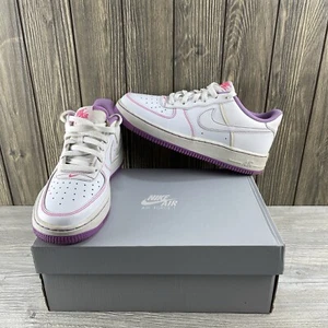 Nike Air Force 1 Low GS Contrast Stitch Fuchsia Glow CW1575-110 Size: 6.5Y - Picture 1 of 13