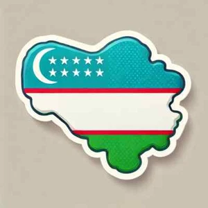 OUZBEKISTAN 2x Autocollant Adhésif Carte Vinyle Sticker Drapeau Voiture - Picture 1 of 1