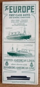 HAMBURG AMERICAN LINE FIRST CLASS BOOKLET mit FOTOS - 1924 - Bild 1 von 3