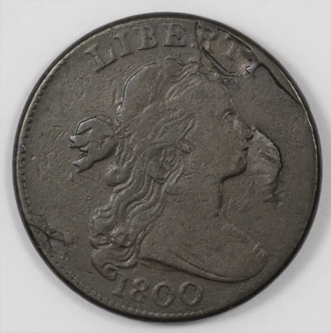 1800 Draped Bust US Copper Large Cent 1C S-208 R.3 Cover