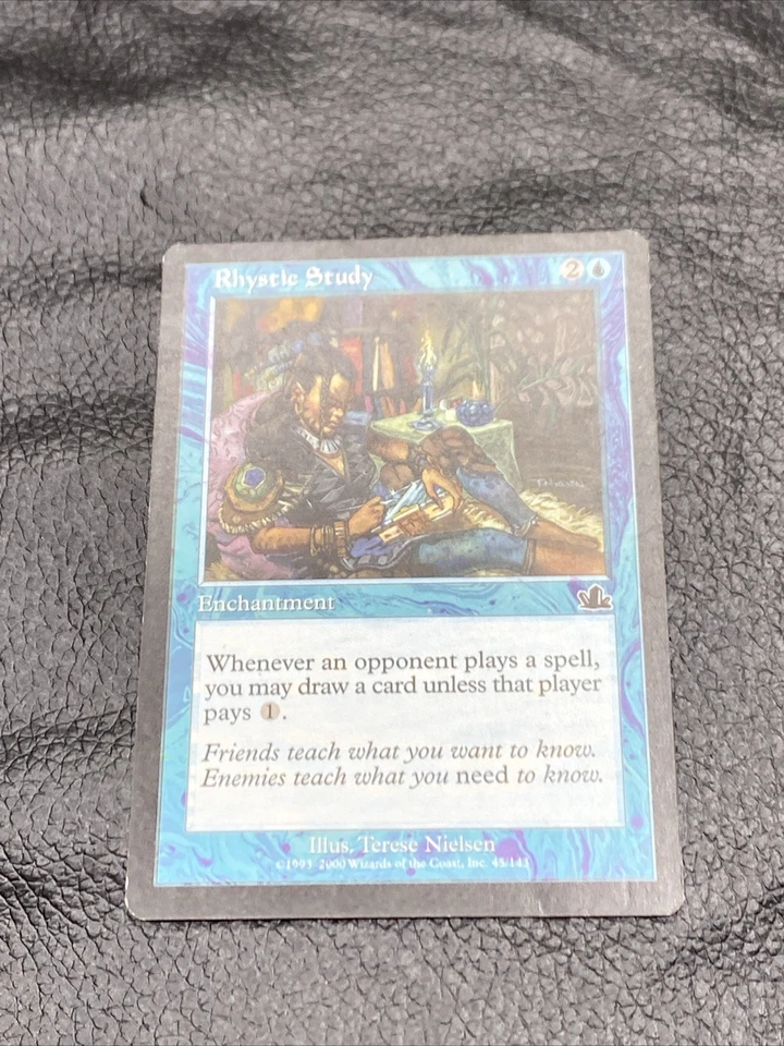 B6 Magic The Gathering- Rhystic Study Prophecy Regular - Image 1 of 4
