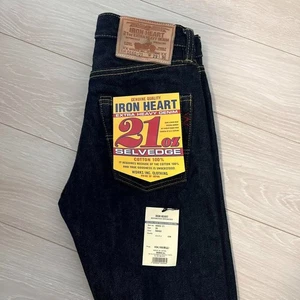 IRON HEART 666S-21 W29 21OZ JEANS RECTOS EXTRA PESADOS RIBETE JAPÓN◎ - Imagen 1 de 7