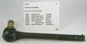 1964-1973 Buick Chevrolet Olds Pontiac NEW inner tie rod end ES681N - Picture 1 of 3
