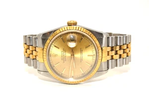 Orologio Uomo Rolex 16233 Datejust 36mm Jubilee Acciaio Oro Champagne 1989 #WI362 - Foto 1 di 10