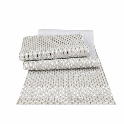 Park Avenue Table Runner,令人眼花缭乱的长方形玻璃石框带小号... — 第 1/4 张图片