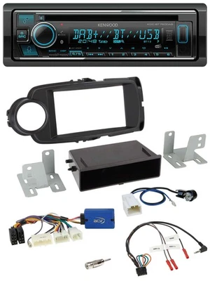 Kenwood Lenkrad Bluetooth DAB USB CD Autoradio für Toyota Yaris ab 2014 schwarz - Bild 1 von 4