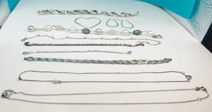 Sterling Silber Großhandel Posten gemischt ein weißes Armband muss repariert werden (9) - Bild 1 von 4