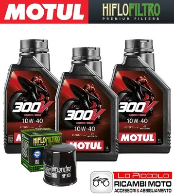 Kit Tagliando 3 OLIO [MOTUL] 300V 10w40 + FILTRO Yamaha YZF 600 R6 S 2008 2009 Foto 1 de 4