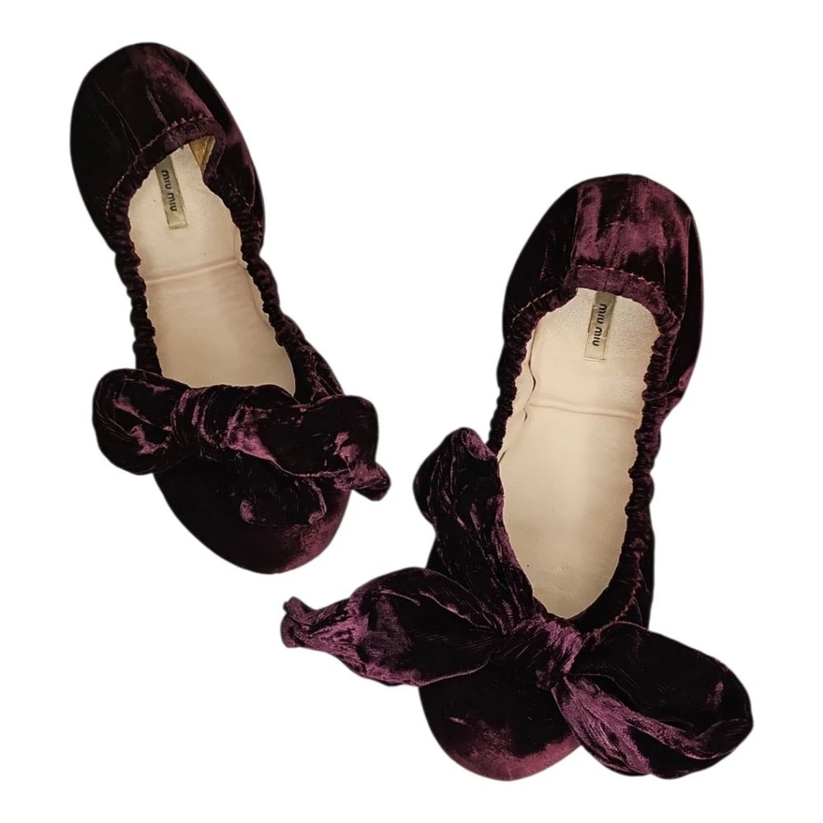 MIU MIU Velvet Ballet Flats バレエシューズ Miu Miu Velvet Flats for Women for sale | eBay