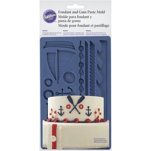 Wilton Easy Nautical Fondant Sugarpaste Gumpaste Silicone Cake Decorating Mould - Picture 1 of 3