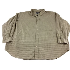Ralph Lauren Shirt Men's 3XB Classic Fit Brown Houndstooth Plaid LS Button Down - Picture 1 of 8