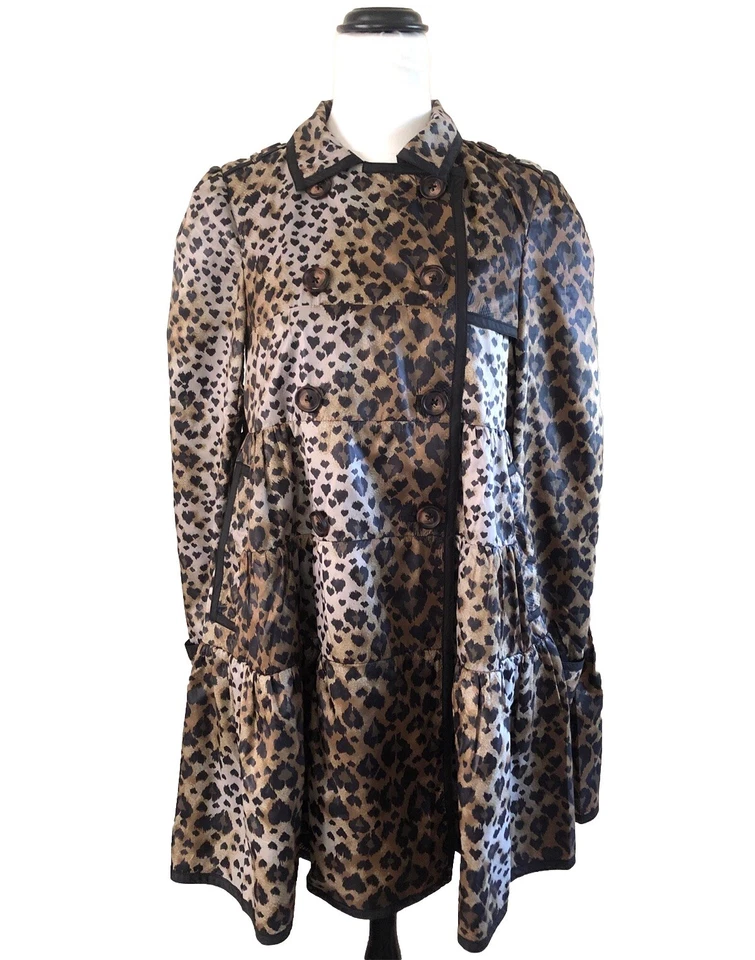 RED VALENTINO Jacket Size AU 10 EU 38 Animal Print Wind Side Pockets Worn Once - Image 1 of 4