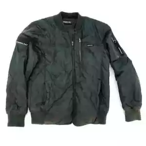 Member's Only Army Green Nylon Bomber Quilted Jacket - Picture 1 of 10