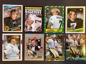 Morton Andersen 8-Card Lot including 1984 Topps Rookie Card #300 - Picture 1 of 1