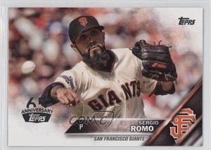 2016 Topps 65th Anniversary Stamp Sergio Romo #596