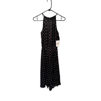 DKNY Sleeveless Halter Neck Polka Dot Fit & Flare Dress Size 0 NWT  - Image 1 of 4