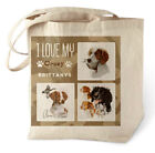  Brittany Spaniel Cotton Eco Shopping Tote Canvas Purse  Shoulder Bag 15