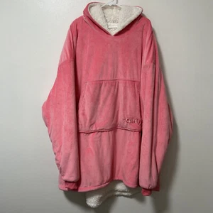 The Comfy Original Wearable Blanket Pink Hoodie Pullover Sherpa Lined One Size - Picture 1 of 5