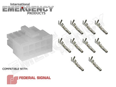 TE CONNECTIVITY 10 Pin Connector Plug for Federal Signal PA300 Siren 69000 690001 690002 690004