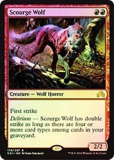 Scourge Wolf FOIL Shadows over Innistrad NM Red Rare MAGIC MTG CARD ABUGames