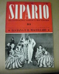 rivista SIPARIO n.34-1949 /Marcel Aymé LUCIANA E IL MACELLAIO commedia in 4 atti - Imagen 1 de 1