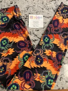 LLR One size HALLOWEEN Collection Black w/ Geometric Pattern and Spiders - Picture 1 of 3