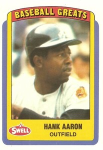 1990 SWELL GREATS HANK AARON BASEBALL CARD  #2