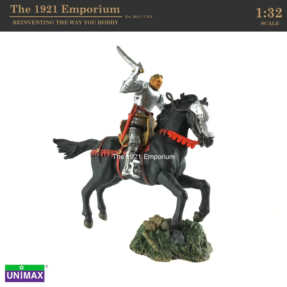 1:32 Unimax Toys Forces of Valor Historical Legends Mounted Medieval Knight  - Image 1 of 2