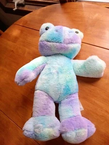 Build A Bear BAB Happy Swirls Tie Dye Frog Plush 15" Plush Animal Blue Purple - Picture 1 of 2