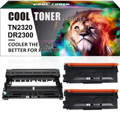 Batteria +2 Toner Compatibile con Brother TN2320 DR-2300 MFC-L2700DN L2700DW L2360DN - Immagine 1 di 4