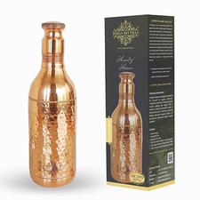 Pure Cuivre Martelé Cocktail Vin Bouteille Shaker Mélange & Portion Boissons