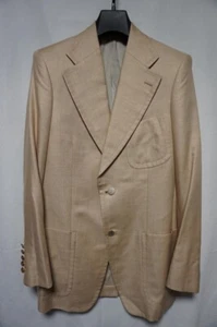 GUCCI Tom Ford Period Tailored Jacket Size 44 Camel Silk Made In Switzerland - Picture 1 of 6