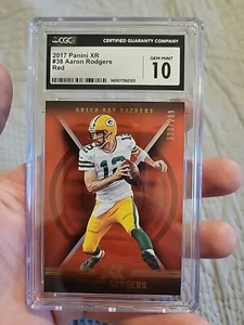 Aaron Rodgers /299 2017 Panini XR SP Red CGC Gem Mint 10 Packers - Picture 1 of 7
