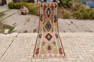 Alfombra Turca 33''x108"" Oriental Vintage Corredor Pasillo 2x9 Tamaño Pasillo Kilim - Imagen 1 de 12
