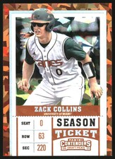 2017 Panini Contenders Draft Picks Cracked Ice Ticket #25B Zack Collins White/23