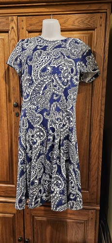 abito donna michael kors blu e bianco taglia 12 ufficio vacanza o crociera