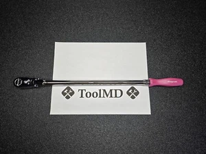 Snap-on Tools PEARL PINK 3/8" Drive Hard Grip Extra Long Flex Ratchet FHLLFD80 - Picture 1 of 21