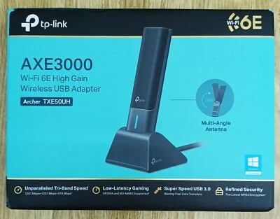 TP-Link Archer TXE50UH AXE3000 Wi-Fi 6E High Gain Tri-band Wireless USB Adapter - Image 1 of 4