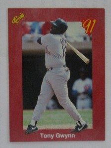 TONY GWYNN San Diego PADRES 1990 CLASSIC Pink BASEBALL CARD #T93